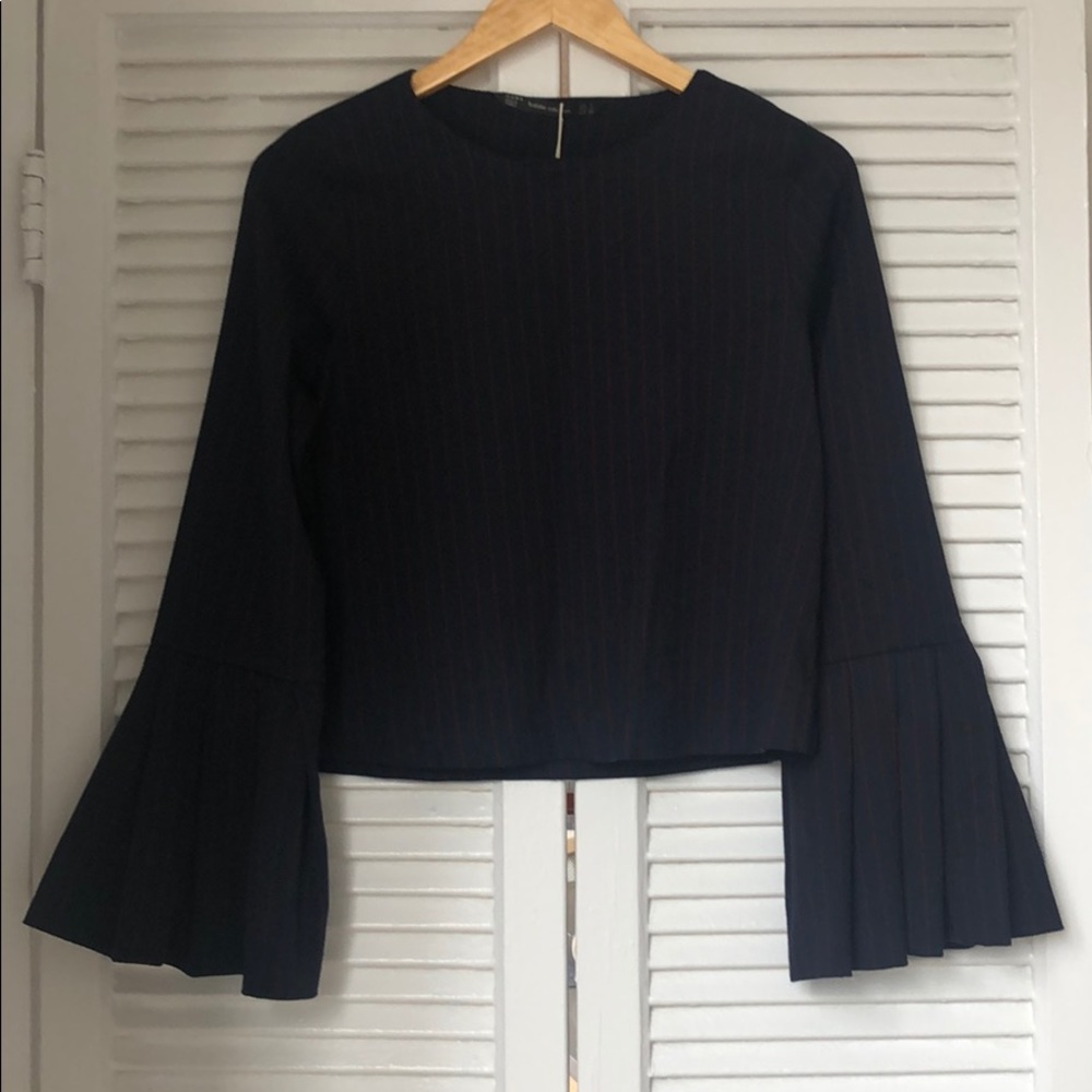 Zara ruffled sleeves top